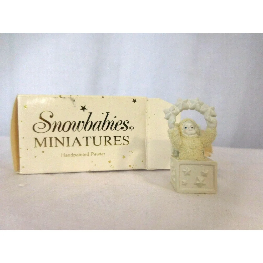 Snowbabies Dept 56 Miniature Pewter A STAR IN THE BOX With Box